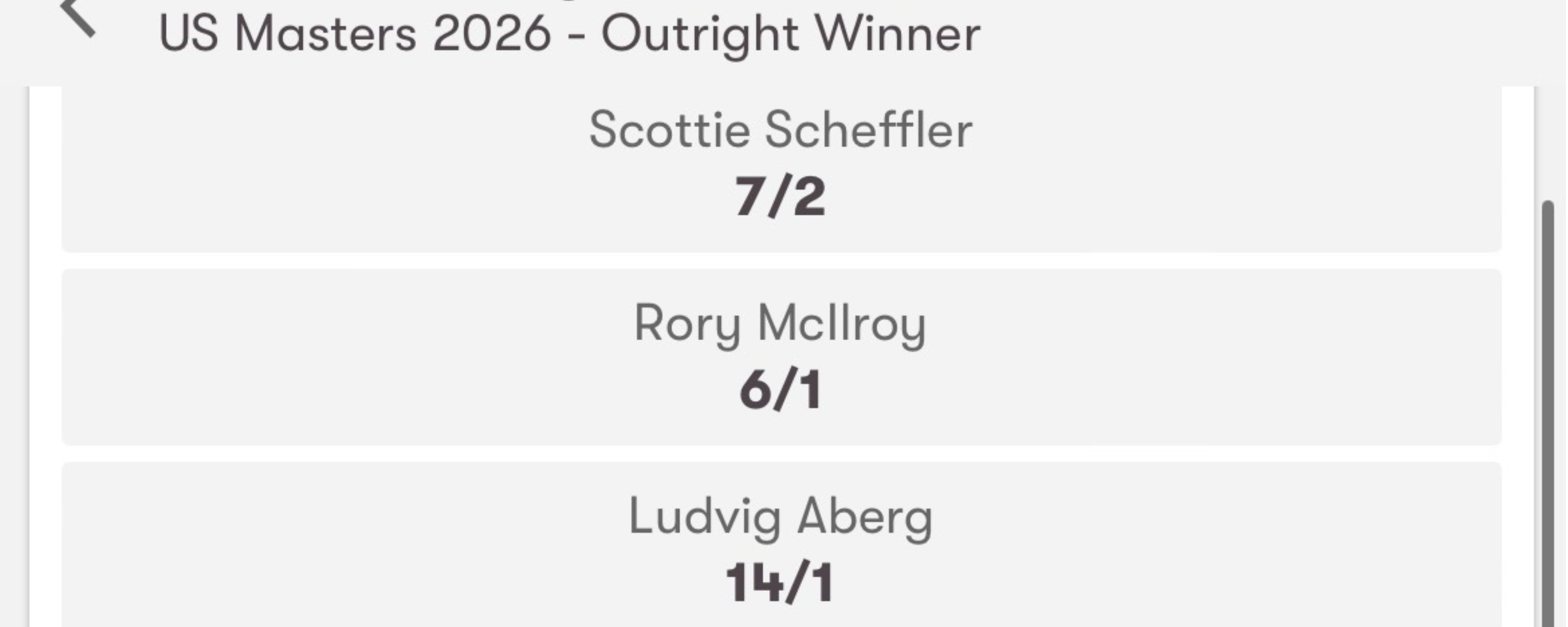 10Bet Golf Betting