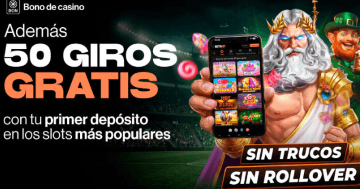 Bono de casino Retabet Perú 50 giros gratis