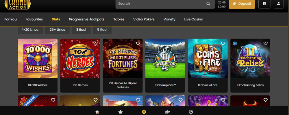 Casino Action Website