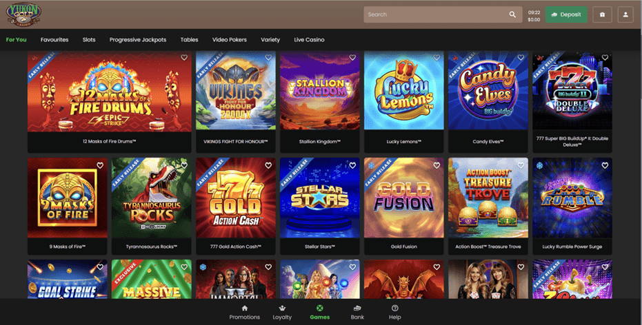 Casino Website Yukon Gold