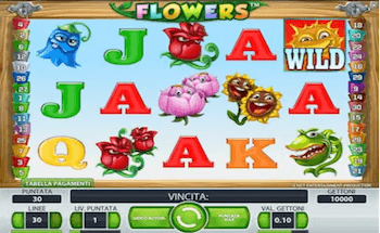 Screenshot della slot Flowers di NetEnt