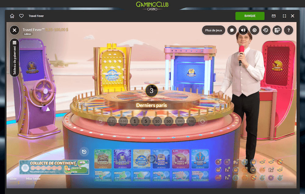 Gaming Club Casino jeu favori
