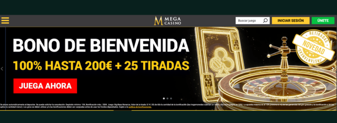 Imagen de Mega casino 25 giros gratis sin depósito