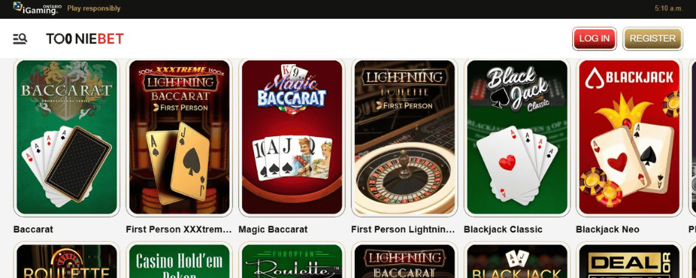 Popular Casino Table Variants ToonieBet Ontario