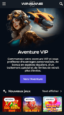 Winsane Casino mobile