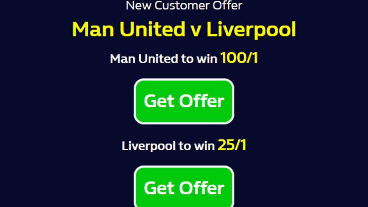 Manchester United vs Liverpool Odds: William Hill Offering home win at 100/1 or away win at 25/1 Manchester United vs Liverpool Odds: William Hill Offering home win at 100/1 or away win at 25/1