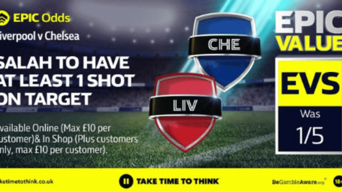 Liverpool vs Chelsea Odds: Mo Salah to Have Shot on Target - Was 1/5 - Now Evens With William Hill Liverpool vs Chelsea Odds: Mo Salah to Have Shot on Target - Was 1/5 - Now Evens With William Hill
