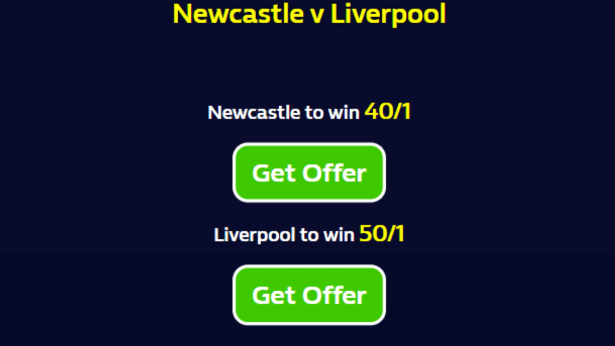 Newcastle vs Liverpool Odds: Back Newcastle at 40/1 or Liverpool at 50/1 with William Hill Newcastle vs Liverpool Odds: Back Newcastle at 40/1 or Liverpool at 50/1 with William Hill