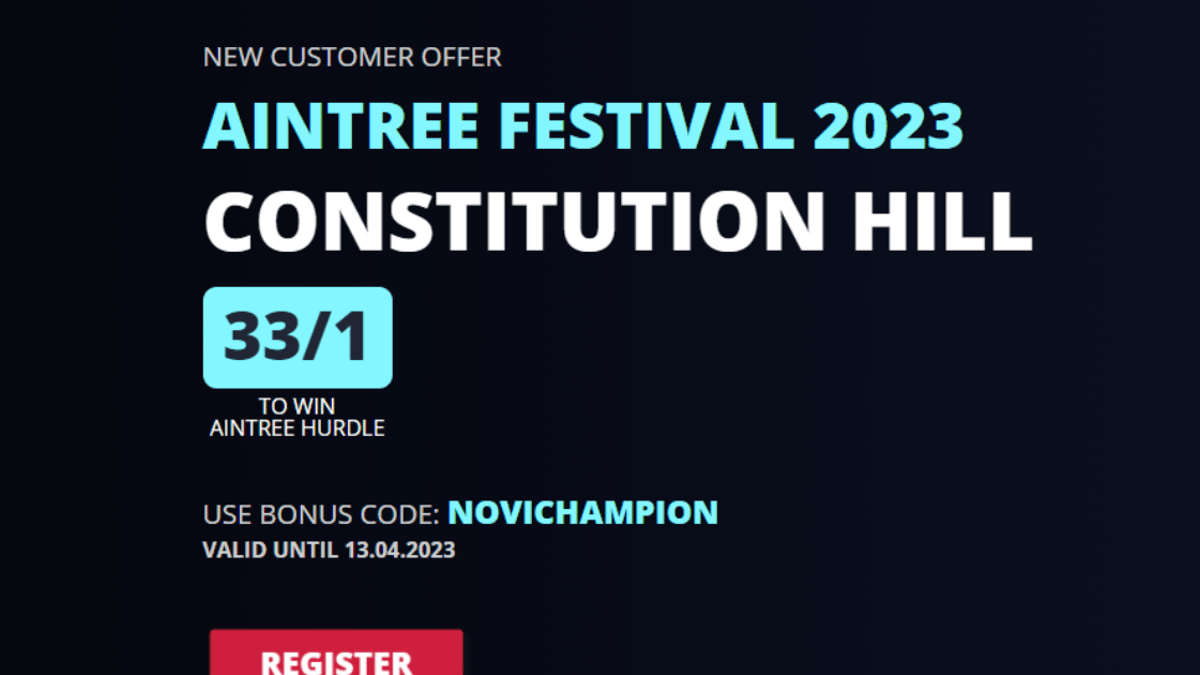 Aintree Betting Offers: Back Constitution Hill to Win at 33/1 Odds with Novibet Aintree Betting Offers: Back Constitution Hill to Win at 33/1 Odds with Novibet