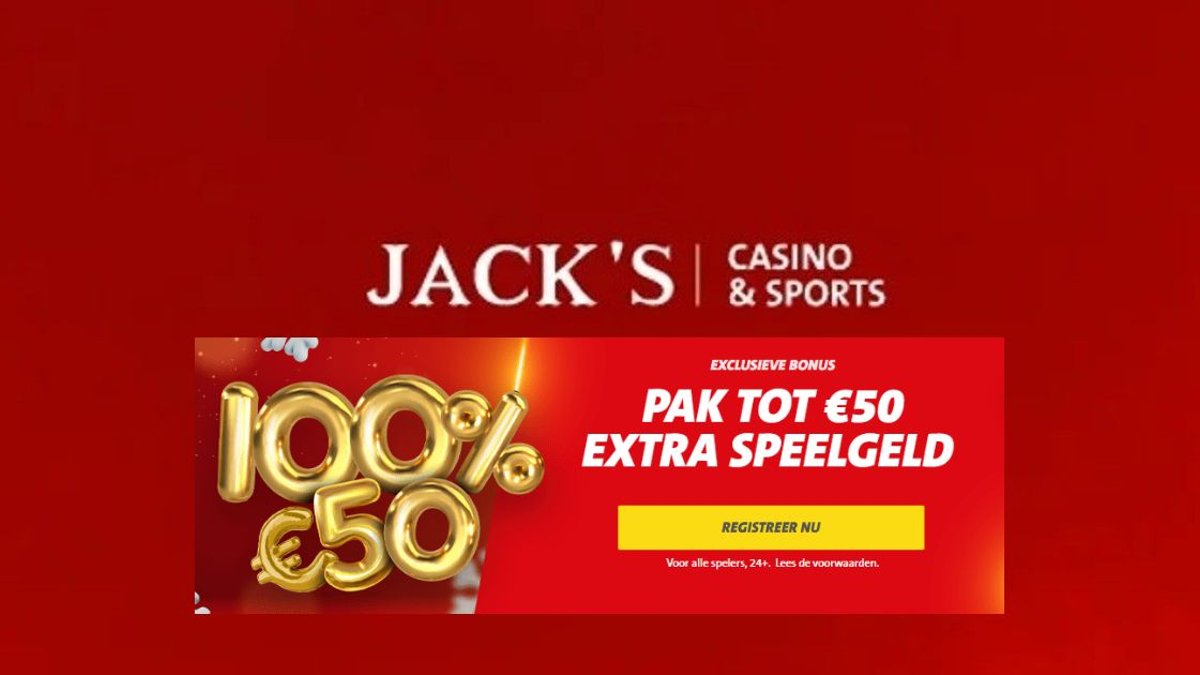 Exclusieve Bonus voor Jack's spelers: wil jij tot €50 extra speelgeld? Exclusieve Bonus voor Jack's spelers: wil jij tot €50 extra speelgeld?