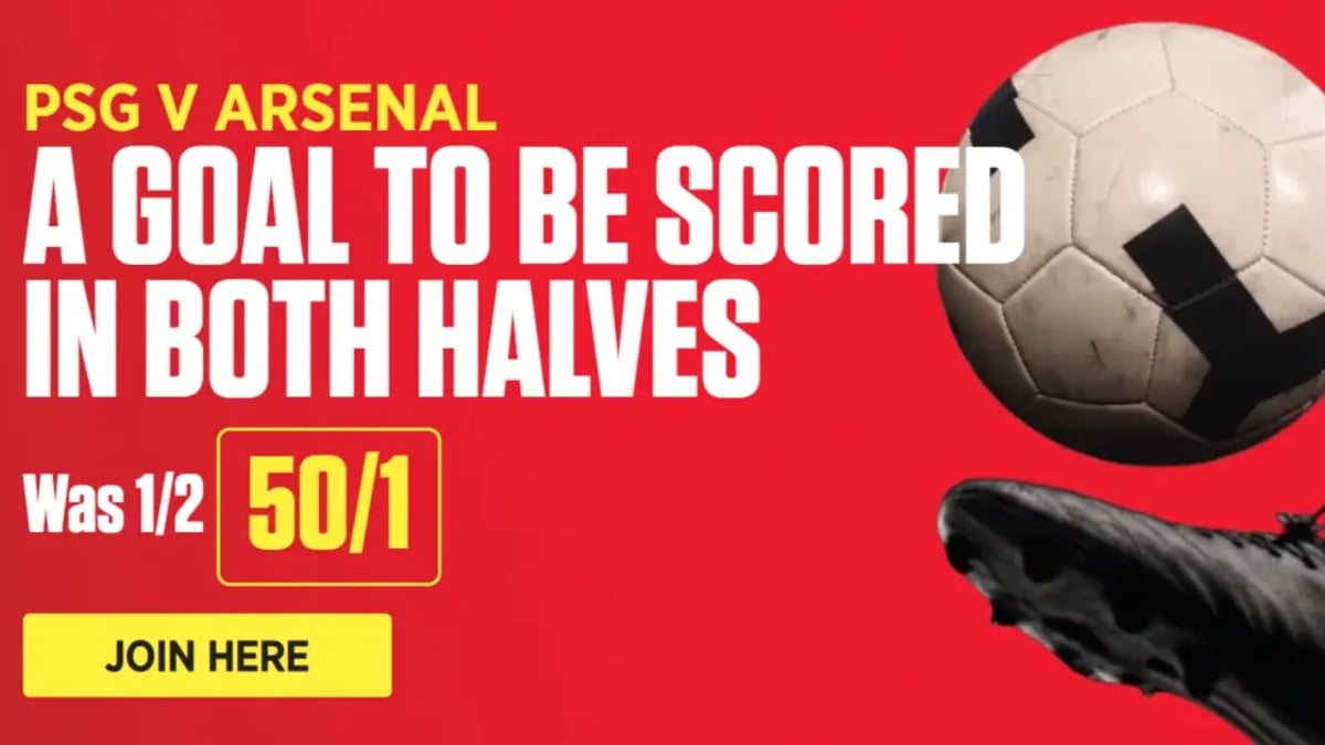 PSG Vs Arsenal: Get 50/1 With Ladbrokes On A Goal To Be Scored In Both Halves PSG Vs Arsenal: Get 50/1 With Ladbrokes On A Goal To Be Scored In Both Halves