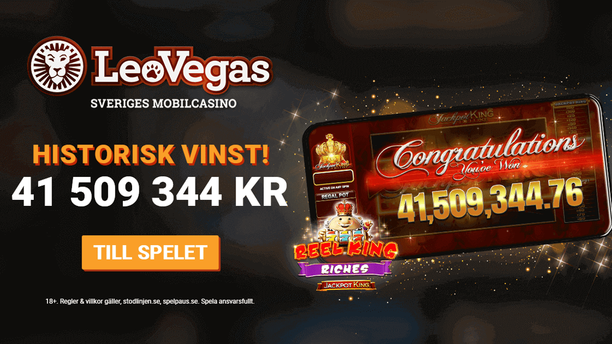 🎰 Svensk Vinner 41,5 Miljoner – Reel King Slot Levererar Jackpot hos LeoVegas! 🎰 Svensk Vinner 41,5 Miljoner – Reel King Slot Levererar Jackpot hos LeoVegas!