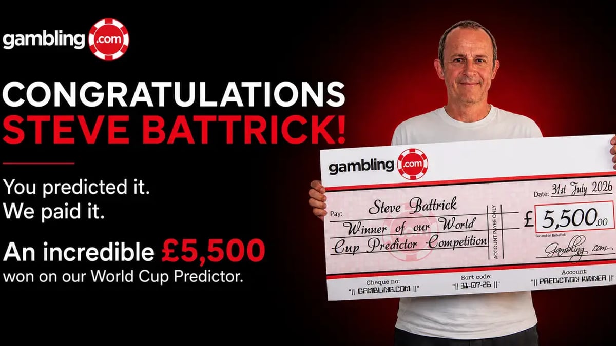 Steve Battrick Crowned Gambling.com World Cup Predictor Champion Steve Battrick Crowned Gambling.com World Cup Predictor Champion