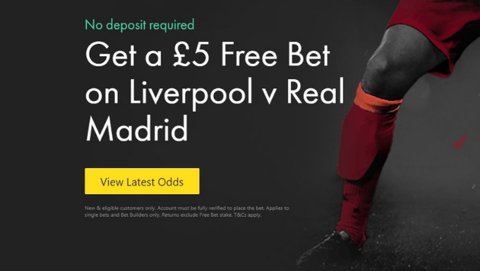 Champions League Final Betting: Claim a £5 Free Bet on Liverpool v Real Madrid Champions League Final Betting: Claim a £5 Free Bet on Liverpool v Real Madrid