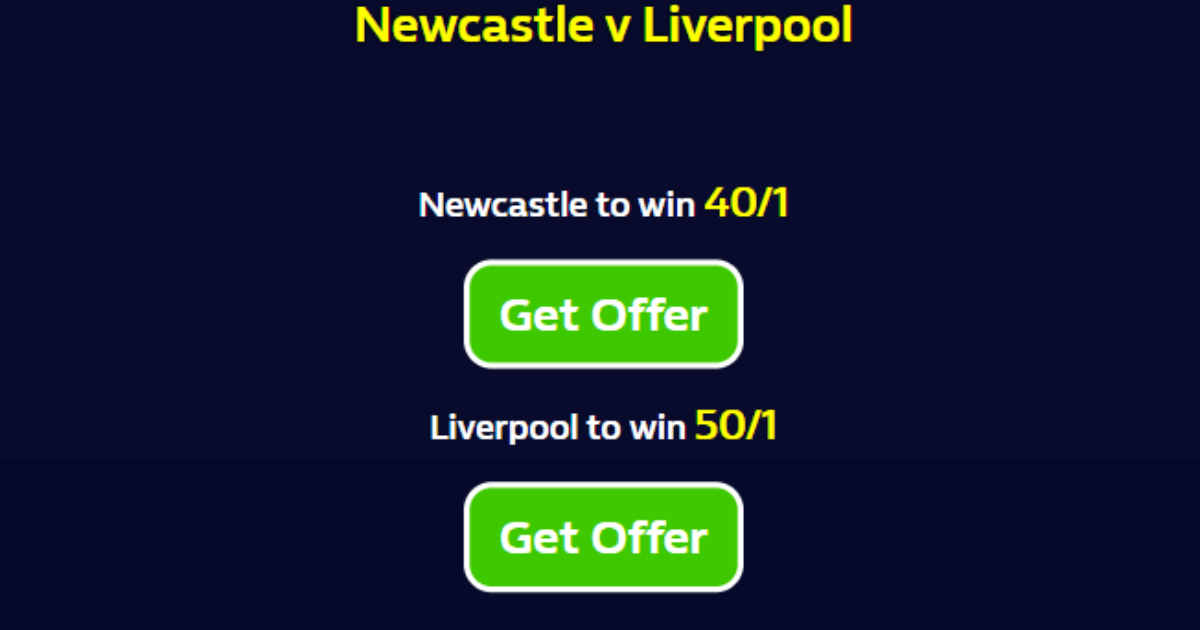 Newcastle vs Liverpool Odds: Back Newcastle at 40/1 or Liverpool at 50/1 with William Hill Newcastle vs Liverpool Odds: Back Newcastle at 40/1 or Liverpool at 50/1 with William Hill
