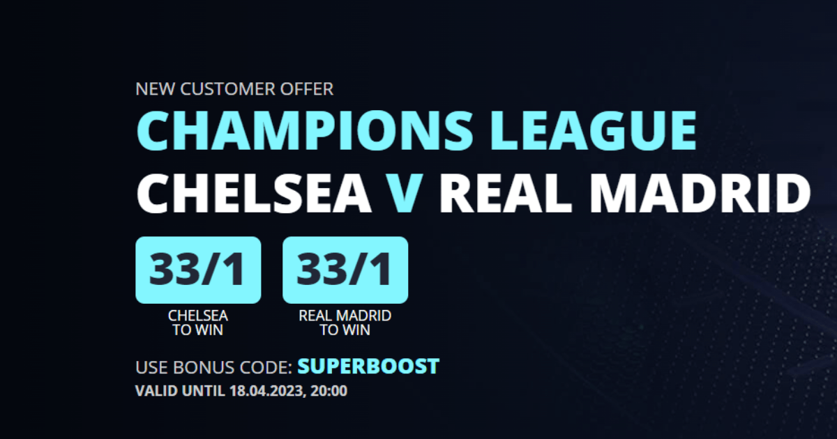 Chelsea vs Real Madrid Betting: Get 33/1 Odds For Either Team to Win Tonight with Novibet Chelsea vs Real Madrid Betting: Get 33/1 Odds For Either Team to Win Tonight with Novibet