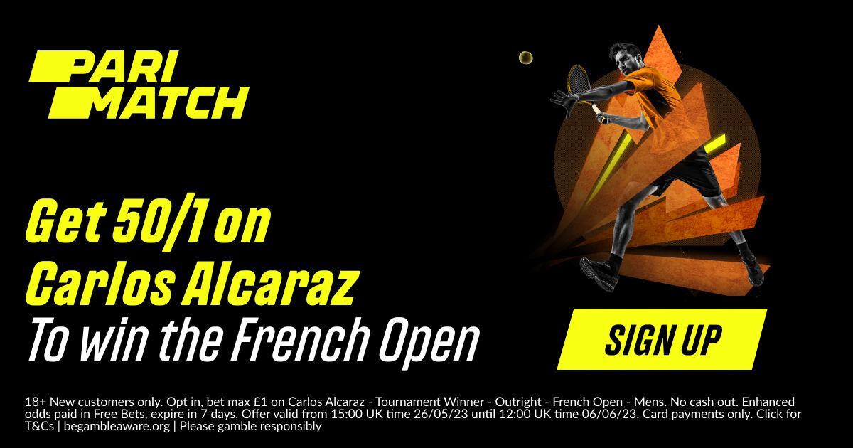 French Open Odds: Get 50/1 Odds on Alcaraz to Win the French Open with Parimatch French Open Odds: Get 50/1 Odds on Alcaraz to Win the French Open with Parimatch
