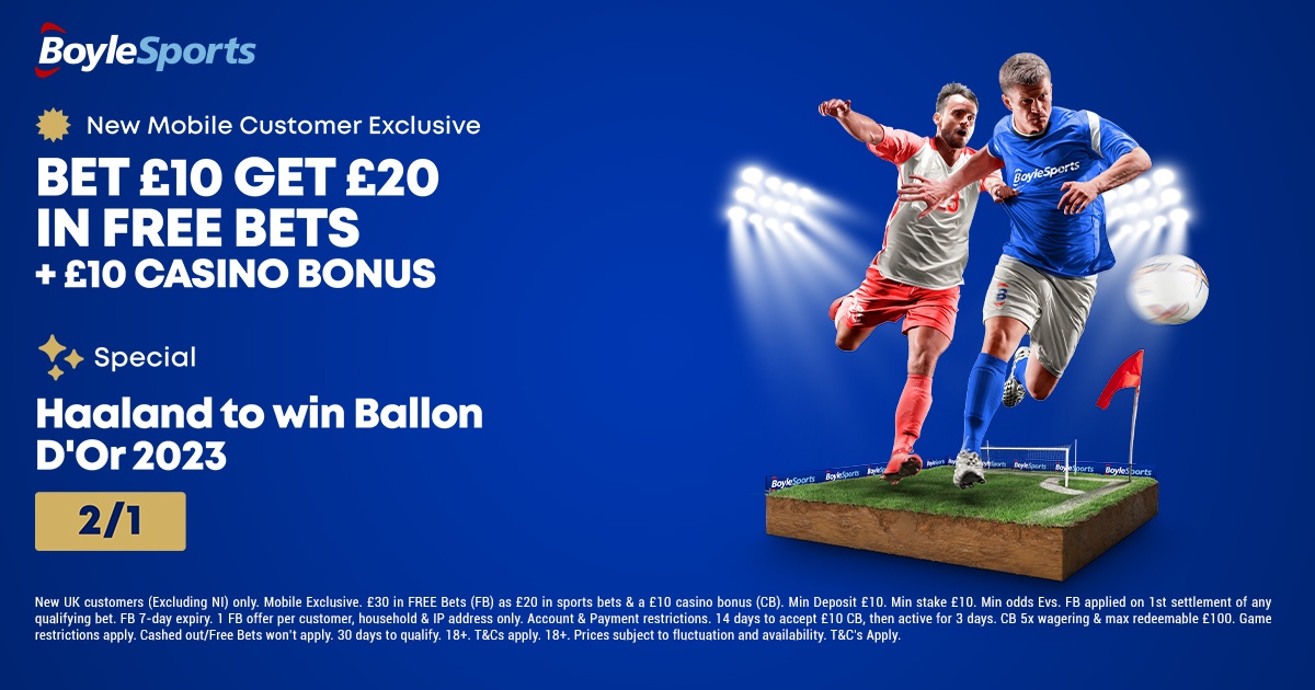 Haaland Ballon D'or Odds: Boylesports Launch Exclusive New Customer Offer with Gambling.com Haaland Ballon D'or Odds: Boylesports Launch Exclusive New Customer Offer with Gambling.com