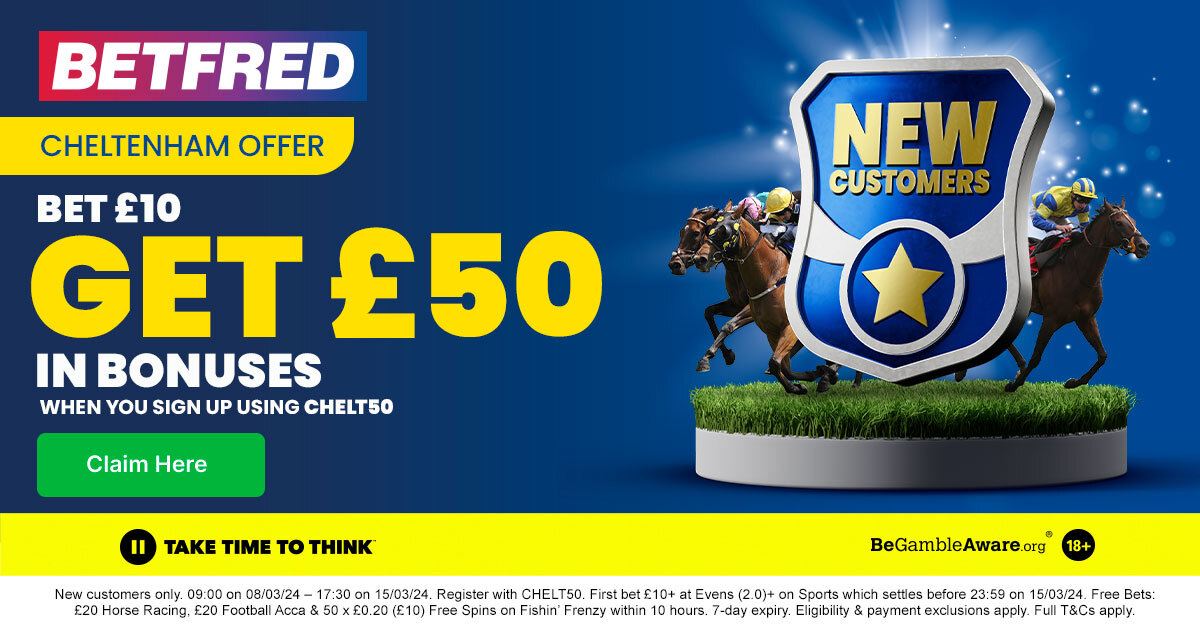 Cheltenham Festival Offers: Bet £10 and Get £50 in Bonuses with Betfred Cheltenham Festival Offers: Bet £10 and Get £50 in Bonuses with Betfred