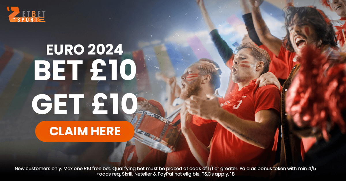 ZetBet Euro 2024 Welcome Offer: Bet £10 And Get £10 In Free Bets ZetBet Euro 2024 Welcome Offer: Bet £10 And Get £10 In Free Bets