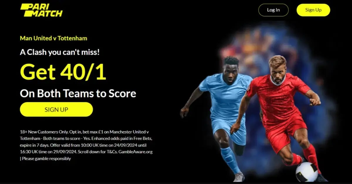 Parimatch Man Utd Vs Tottenham Offer: Get 40/1 On Both Teams To Score Parimatch Man Utd Vs Tottenham Offer: Get 40/1 On Both Teams To Score
