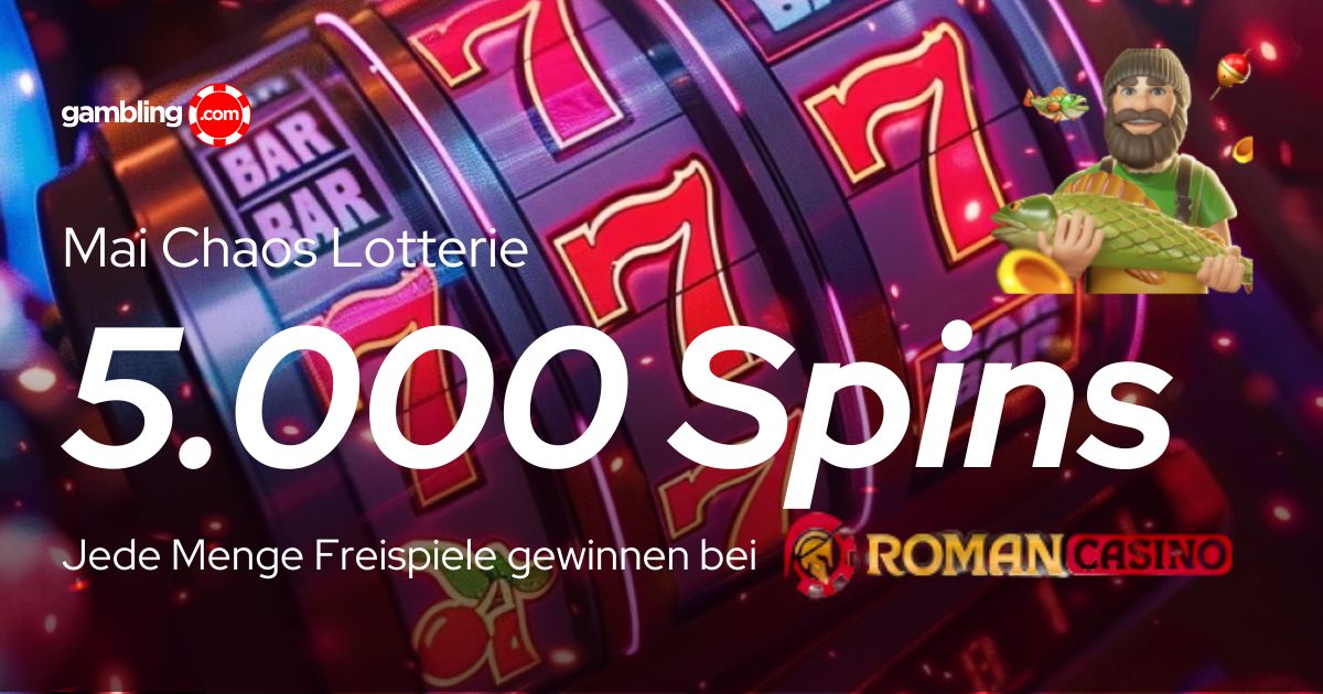 Roman Casino Mai Chaos Lotterie Promo: 5.000 Freispiele Verlosung Roman Casino Mai Chaos Lotterie Promo: 5.000 Freispiele Verlosung