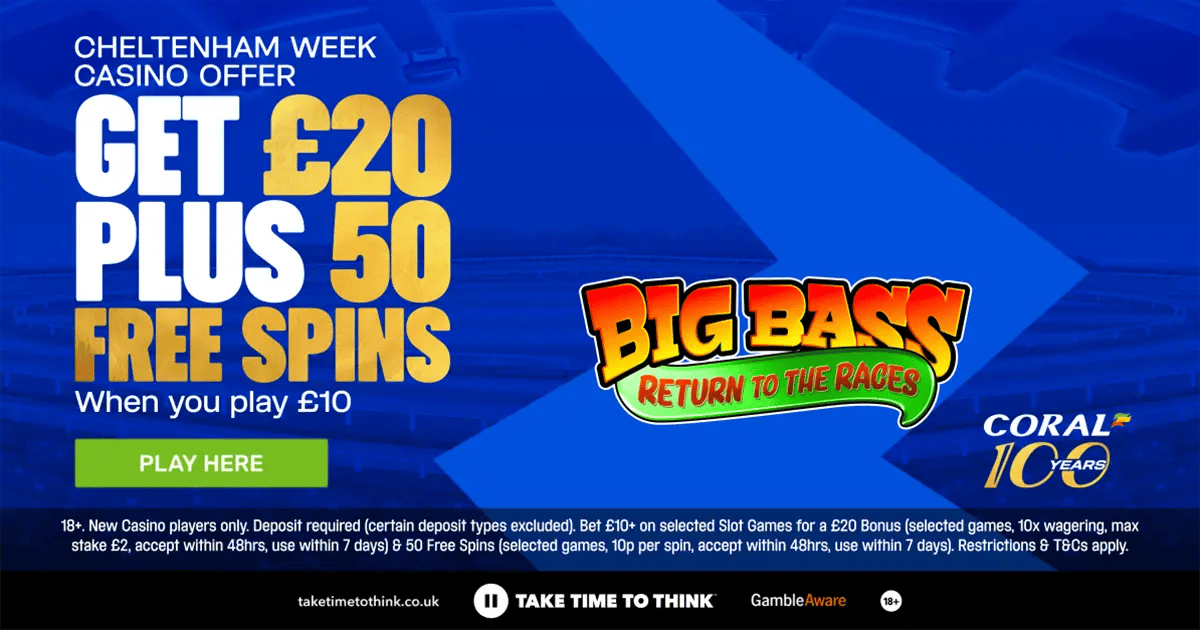 Coral Casino Serving Up £20 Casino Bonus + 50 Free Spins Coral Casino Serving Up £20 Casino Bonus + 50 Free Spins