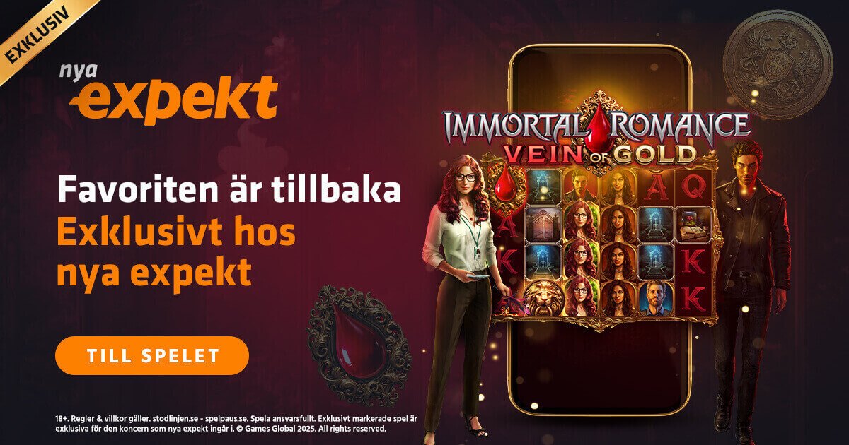 Immortal Romance - Vein of Gold Exklusivt hos Nya Expekt Immortal Romance - Vein of Gold Exklusivt hos Nya Expekt