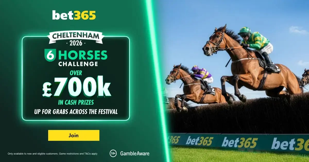 Play The 6 Horses Cheltenham Challenge With Bet365 Play The 6 Horses Cheltenham Challenge With Bet365