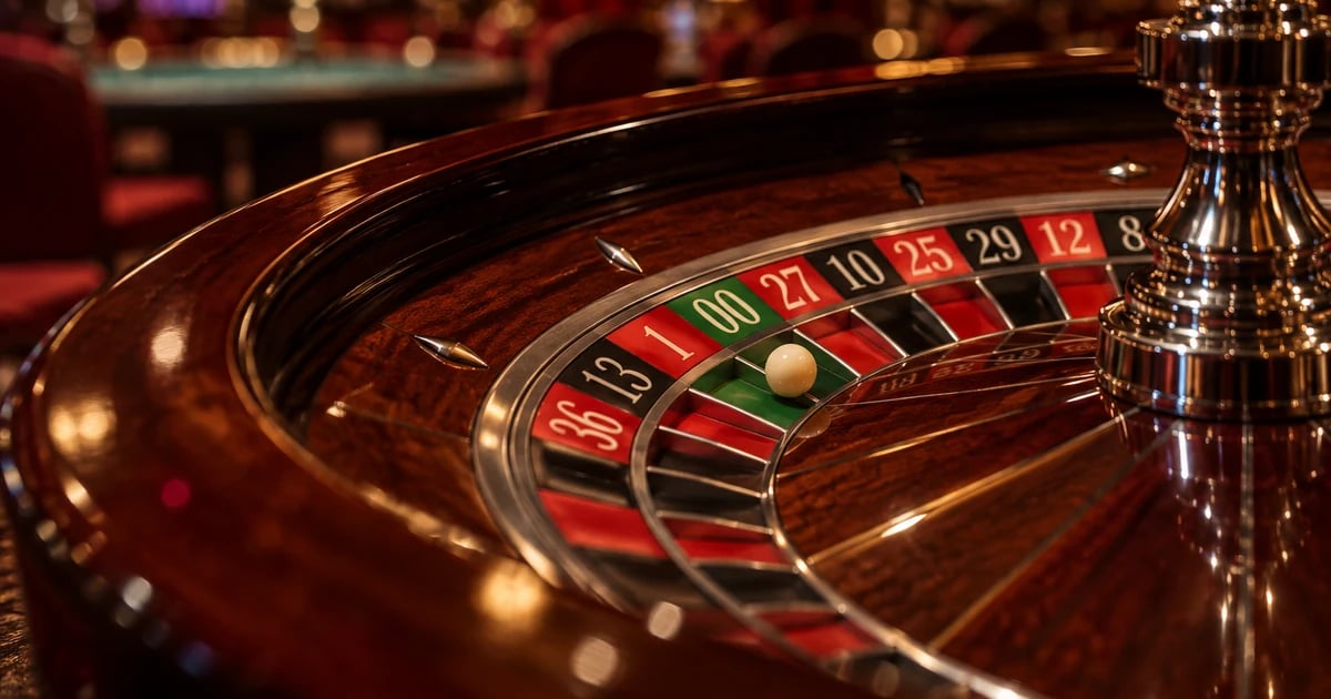 Roulette Odds and Strategy American roulette wheel with the ball in the double-zero pocket