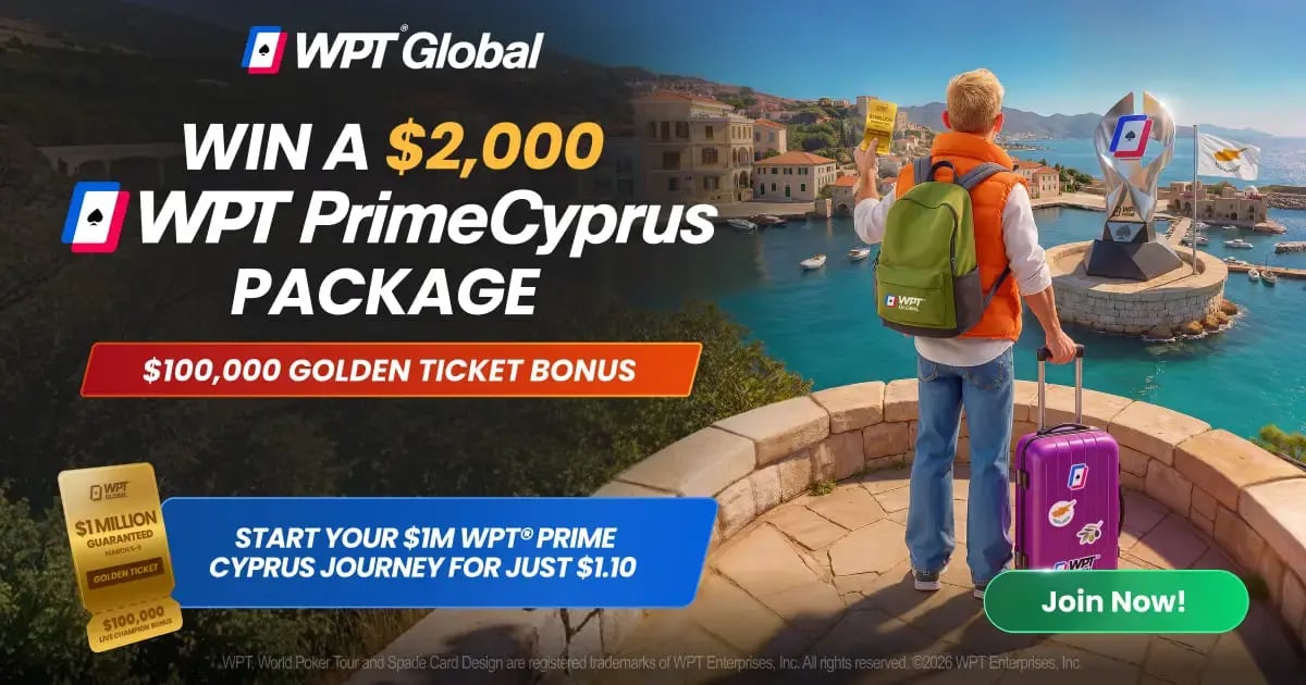 Land A WPT Prime Cyprus Championship Package For $1.10 Land A WPT Prime Cyprus Championship Package For $1.10