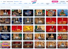 Casino Joy jeux de tables en direct