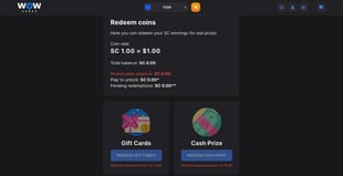WOW Vegas Redemptions