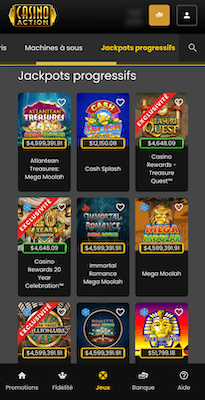 Casino Action Machines à sous
