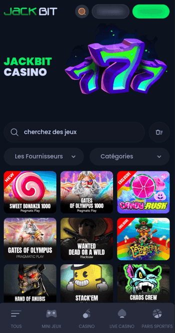 Jackbit casino mobile