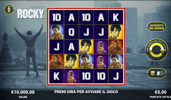 Rocky slot machine screenshot