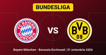 Pariuri Bayern München - Borussia Dortmund, ponturi Bundesliga 31 octombrie 2026