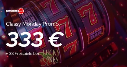 Lucky Ones Casino Promo:  333 € + 33 Freispiele