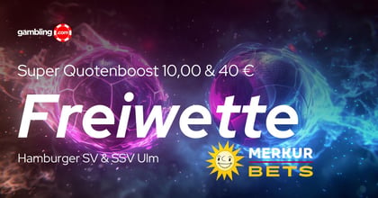 Merkur Bets Promo: 10,00 Mega Quote & 40 € Freebet