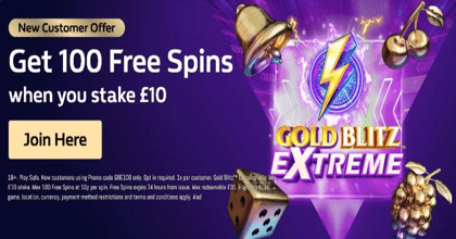 William Hill Casino Bonus Code: GBE100, 100 Free Spins