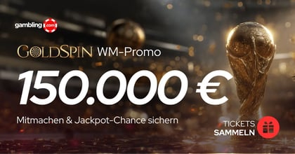 GoldSpin WM Fieber Promotion 2026: Insgesamt 150.000 € Preispool ohne Umsatzbedingungen