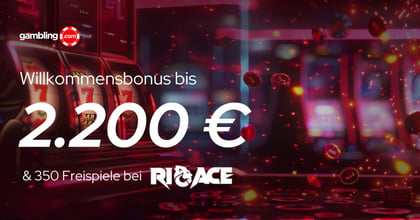 RioAce Willkommenspaket Promo: Bis zu 2.200 € &amp; 350 Freispiele
