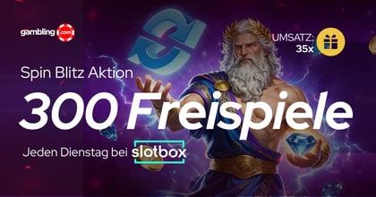 SlotBox Spin Blitz: Über 300 Freispiele jeden Dienstag
