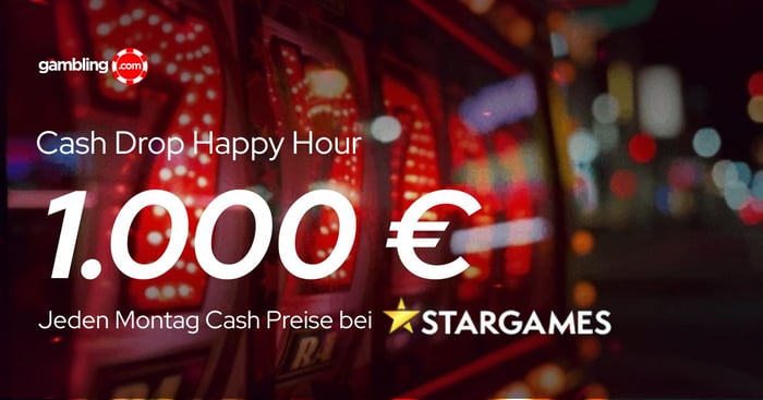 StarGames Cash Drop Happy Hour: Montags bis zu 1.000 € extra gewinnen