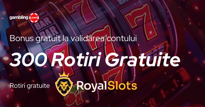 Până la 300 rotiri fără depunere pentru conturile validate la Royal Slots