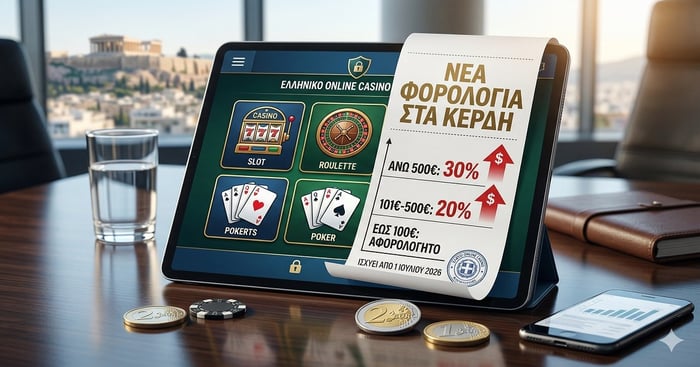 Νέα Φορολογία Online Casino 2026: Τι αλλάζει στα κέρδη & οι αντιδράσεις