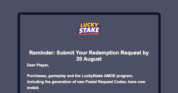 LuckyStake Sweepstakes Casino Shuts Down, Sets August 20 Redemption Deadline