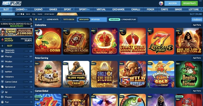 BetFlag Slot: le Migliori e le Novità da Giocare con Bonus