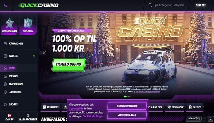 Quick Casino er lanceret i Danmark