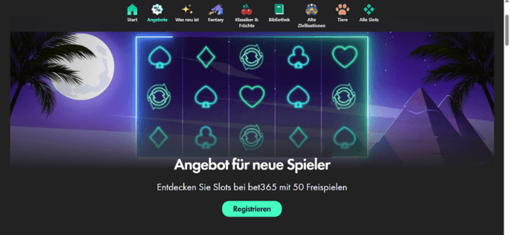 bet365 - 50 Freispiele ohne Umsatz